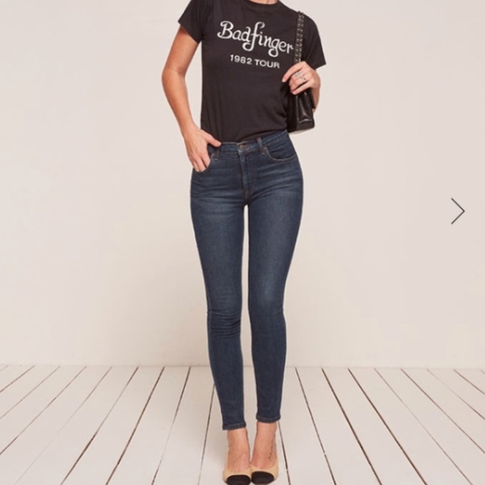 REFORMATION High & Skinny Jeans Danube Size 24